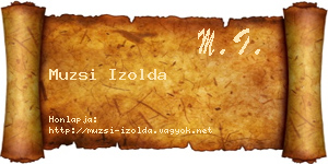 Muzsi Izolda névjegykártya
